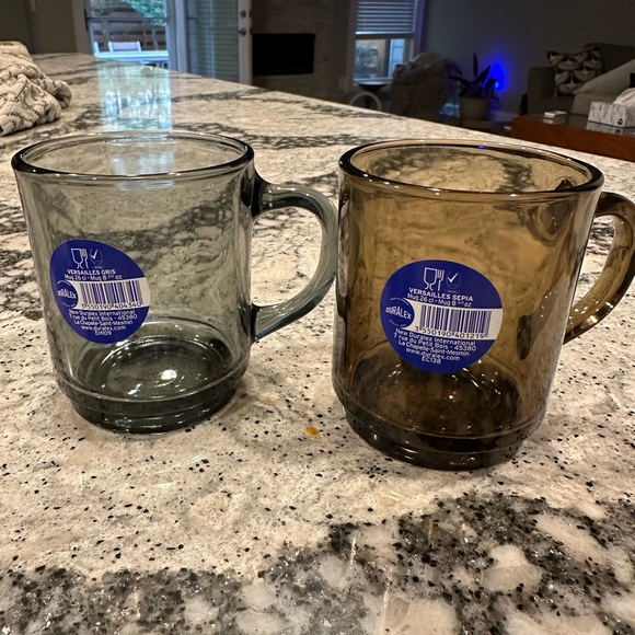 NEW Duralex Versailles Stackable 8 oz Sepia Glass Mug - Can be sold as a set - Picture 4 of 4